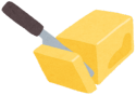 butter with a knife in it